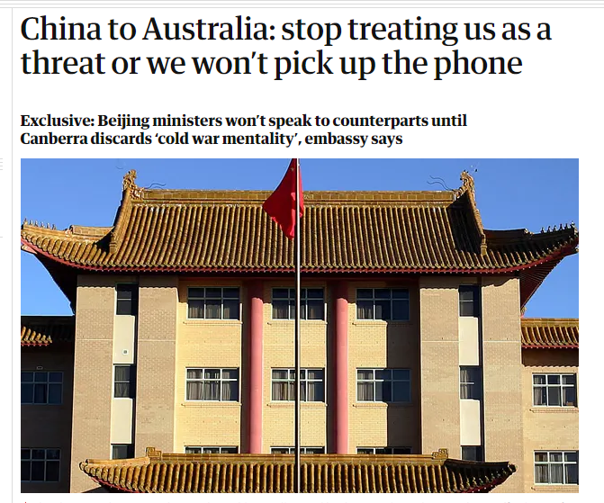 告知澳方：停止视中国为战略威胁，否则“不接电话”｜欧盟机密会议，中国被强行“出镜”｜澳媒：中国不完美，但又有哪国是完美的呢？（澳大利亚为何要中国道歉）