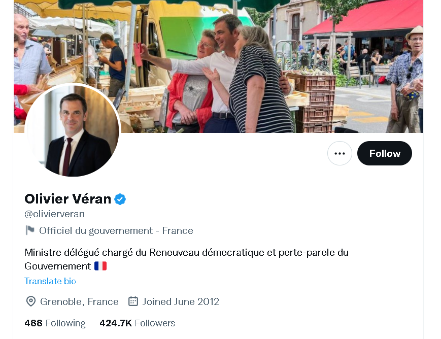 法国政府发言人：推特认证要收钱？那给我取消了吧（中国巴西大使推特事件）