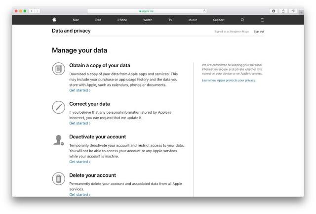 苹果推出新的隐私网站，用户可下载和删除AppleID数据（苹果隐私app软件哪个好）